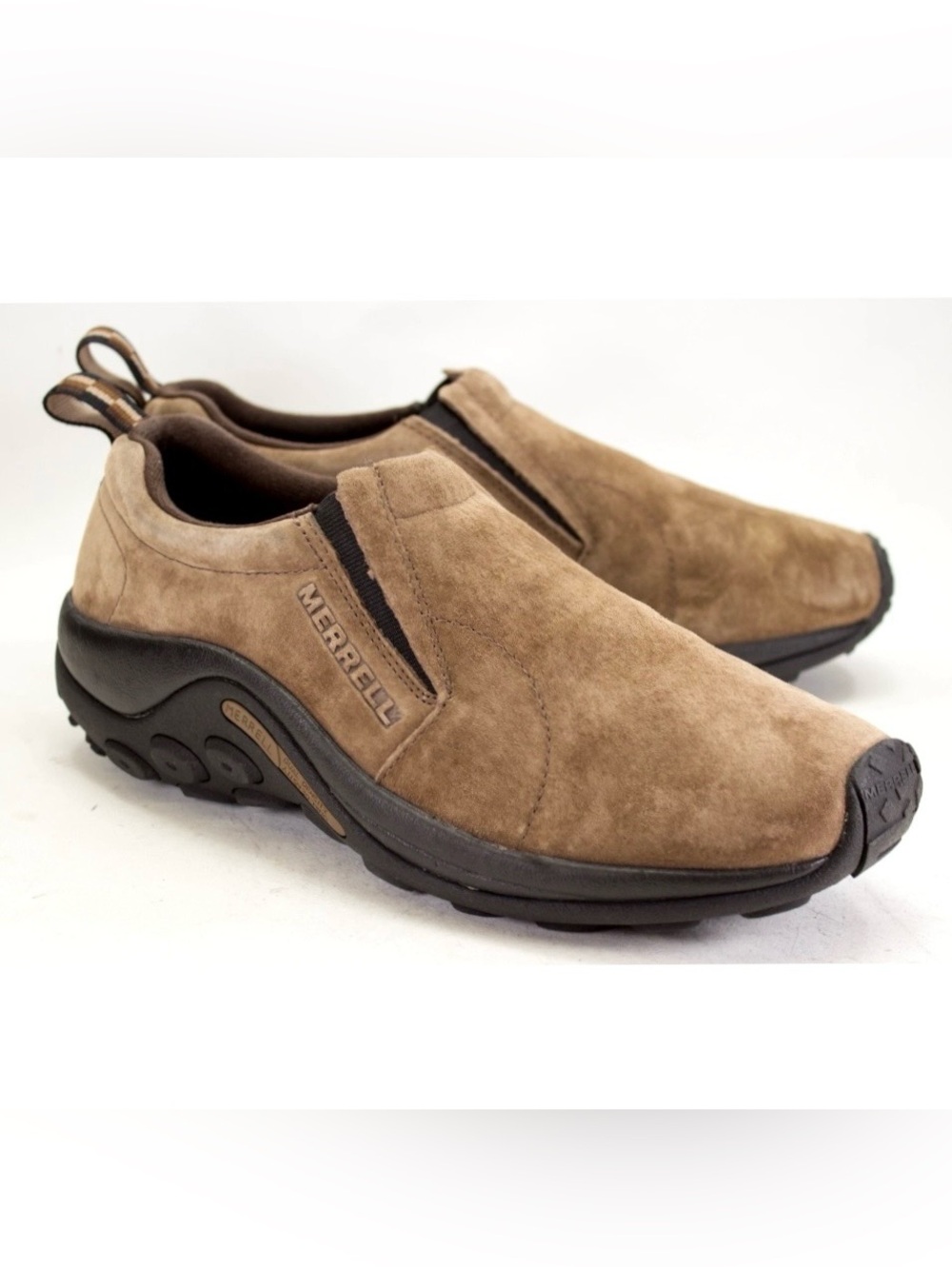 Merrell Jungle Moc Mens Size US 9 Brown Suede Casual Slip On Loafers Hiking Shoe
